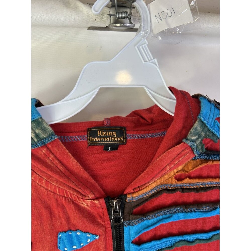 Rising International Rainbow Patchwork Floral Swe… - image 3